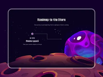 🟣 Cosmic Colonizers - NFT Landing Page Design tokenized assets ui