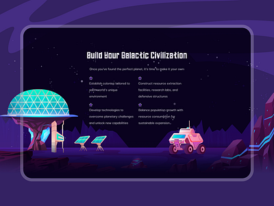 🟣 Cosmic Colonizers - NFT Landing Page Design tokenized assets ui