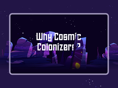 🟣 Cosmic Colonizers - NFT Landing Page Design tokenized assets ui