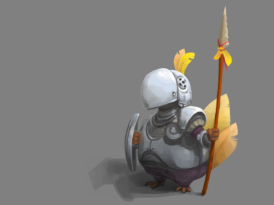 Sir Bockington character chicken knight