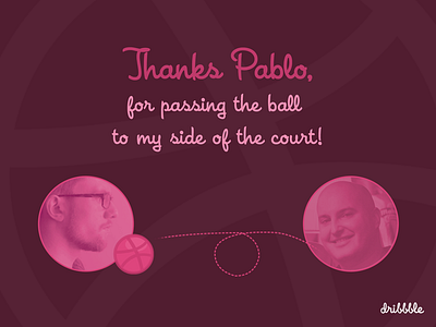 My Side of The Court debut dribbble illustrator photoshop thanks