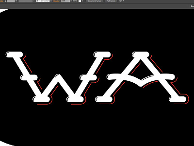 WA...? branding carly o custom type deck dimension hand lettering illustration serifs shading skateboard tattoos typography