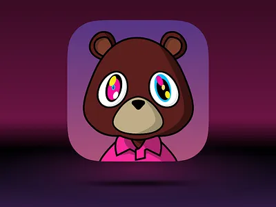 Yeezy Icon app appicon bear icon kanye kanyewest mascot music sketch3 sketchapp yeezus yeezy