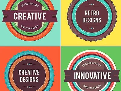 Badges badge discount label logo logo design offer retro retro badges stitches typography