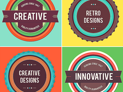 Badges badge discount label logo logo design offer retro retro badges stitches typography