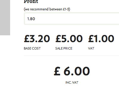 Curio Mill Profit calculator calculator profit ui