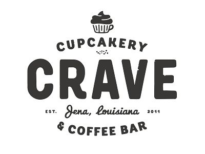 Crave Final Logo branding cafe coffee cupcake identity logo type typography