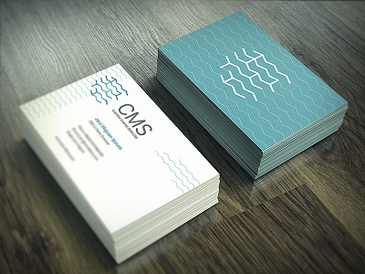 CMS logo (business card mockup) blue card cms design identity logo marine mockup sea slovenia