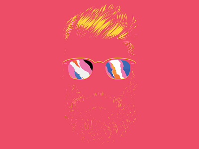 Dream alvarez beard brighton glasses illustration pablo red uk