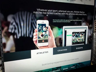 An Homepage 2 app athlete coach football homepage instructor sports