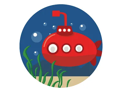 Submarine activities summer underwater