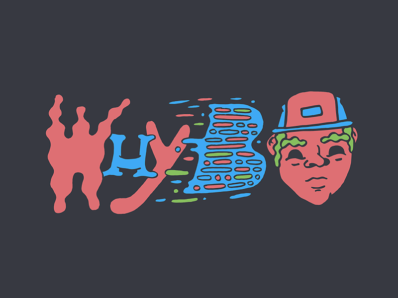 WhyB hair handdrawn hat illustration letters milwaukee portrait typography vector