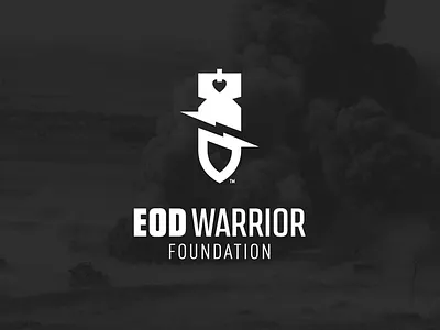 EOD Warrior Foundation Identity army bomb heart identity lightning logo marines military navy warrior wounded