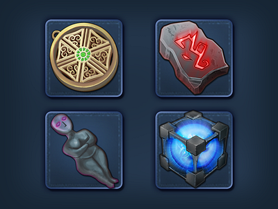 Relic Icons artifact game icons idol illustration relics run talisman video