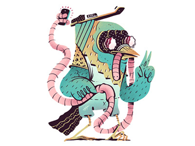 Early bird selfie art character design exhibition illustration pictoplasma selfie