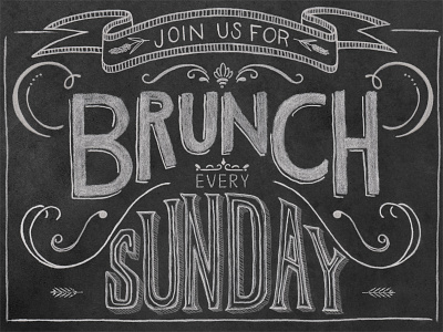 Digital Chalkboard Poster Close Up 2 brunch chalkboard chalkboard art hand lettering handtype pencil restaurant wheat