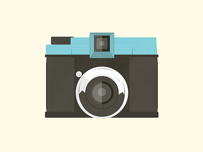 Diana+ camera colorful diana flat illustration lomo lomography poster toy camera