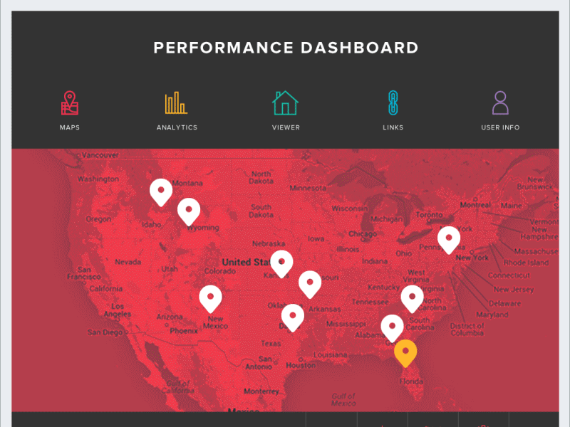 Dashboard analytics animation colors dashboard data design interactive numbers performance popular ui ux