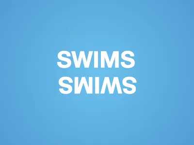 Swim flat type vector