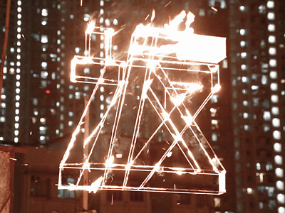 "Once Gone Never Returns" burning chinese hong kong type typography