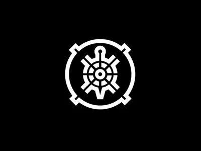 Turtle logo compass logo logotype manhole sign turtle