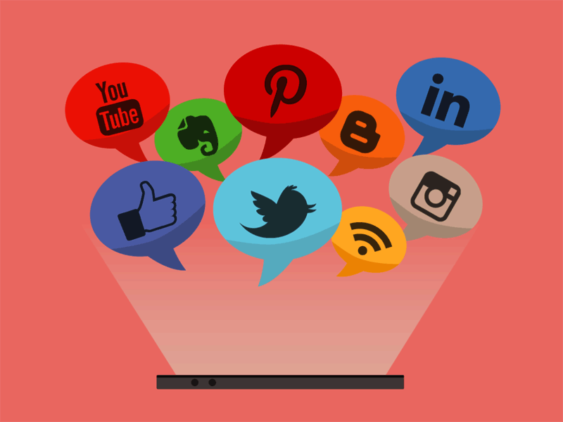 Social Media (gif) facebook gif instagram linkedin phone pinterest social media twitter youtube