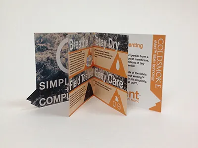 eVent™ fabric branding fabric hangtag infographic knice labels textiles