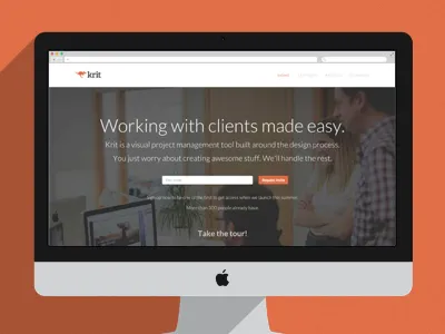 New Krit Landing Page krit landing management page project