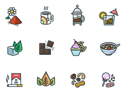 Flavor Flave icons illustration illustrator vector