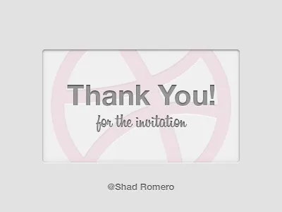 Thanks Shad Romero debut dribbble invite minimal