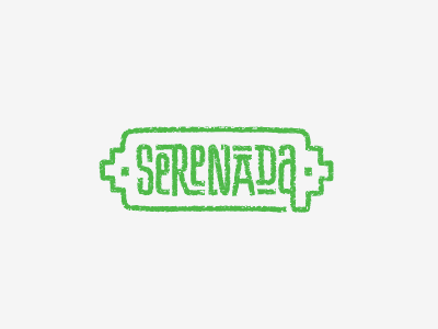 Serenada Stamp aztec custom indian logo mayan mexico stamp typography