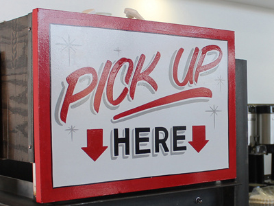 Pick Up Small hand painted painting sign signs