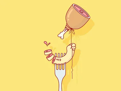 Meat Balloon balloon draw drawing gore illustration meat sketch sketchbook