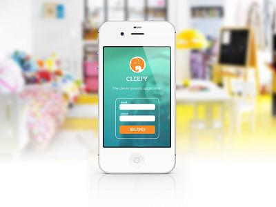 Cleepy Mockup Loginv2 app login ios 7