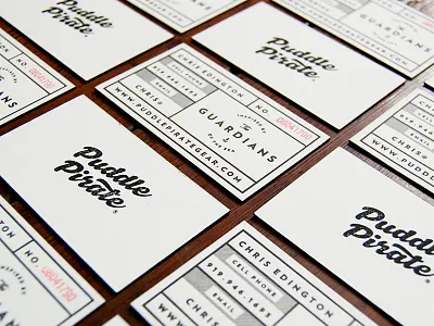 Puddle Pirate Cards black business cards guardians letterpress linear nautical pirate puddle pirate stamp white