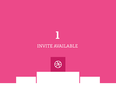 Invitation draft dribbble invitation invite pink podium square three typography