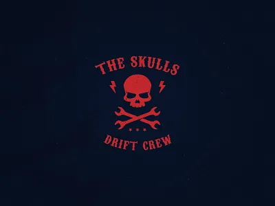 The Skulls - A drift crew logo bouttier crew design drift grunge hub illustrator logo motor pierre skulls vector