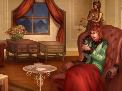 silent night arcana art character flyer house illustration ottbettina panorama photoshop room