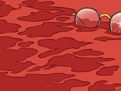 Red Sea WIP blood digital illustration wake water