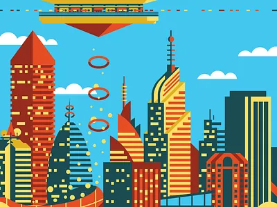 RVA 3000 city colors design future illustration justin tran richmond rva skyline transportation va virginia