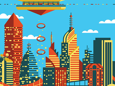 RVA 3000 city colors design future illustration justin tran richmond rva skyline transportation va virginia