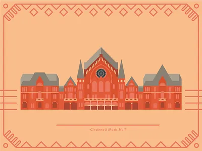 Cincinnati Music Hall | Queen City america architecture christineadm cincinnati hall music ohio vector