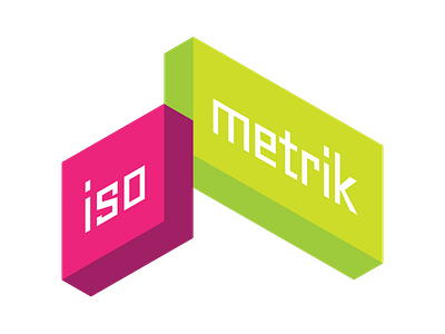 Isometrik green isometric logo magazine magenta