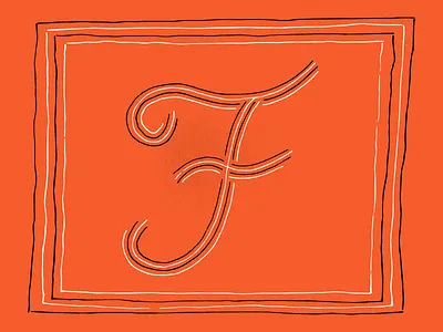 The letter "F" alphabet calligraphy lettering type typography