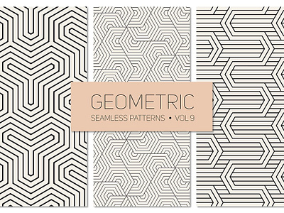 Geometric Seamless Patterns Set 9