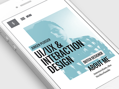 Portfolio Mobile Preview clean design experience flat identity interaction interface menu minimalistic mobile portfolio preview