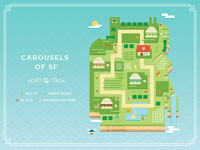 Carousels of SF 8 bit carousel dropbox illustration