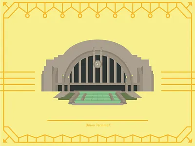Union Terminal adm america architecture building christineadm cincinnati ohio terminal union vector
