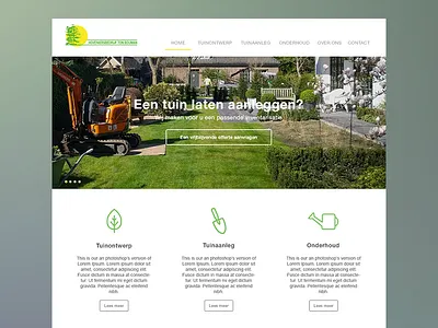 Ton Bouman Hoveniers Website WIP design gardening landscaping website