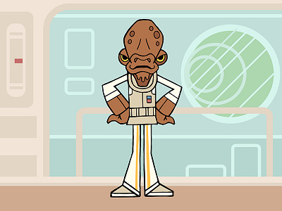 EP6 : Admiral Ackbar ackbar character design farfaraway illustration illustrator modern photoshop starwars vector